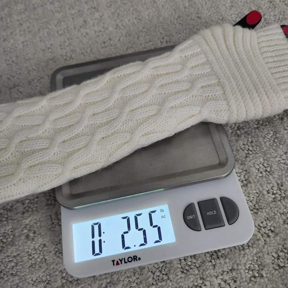 Cable Knit Long Arm Warmers‎ Fingerless Gloves Thumb Hole NEW